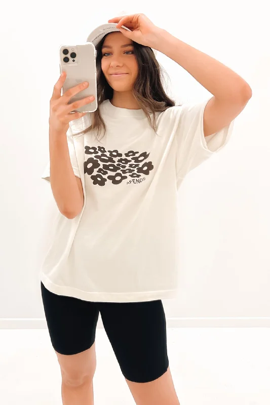 Digital Holiday Recycled Oversized Tee Off White