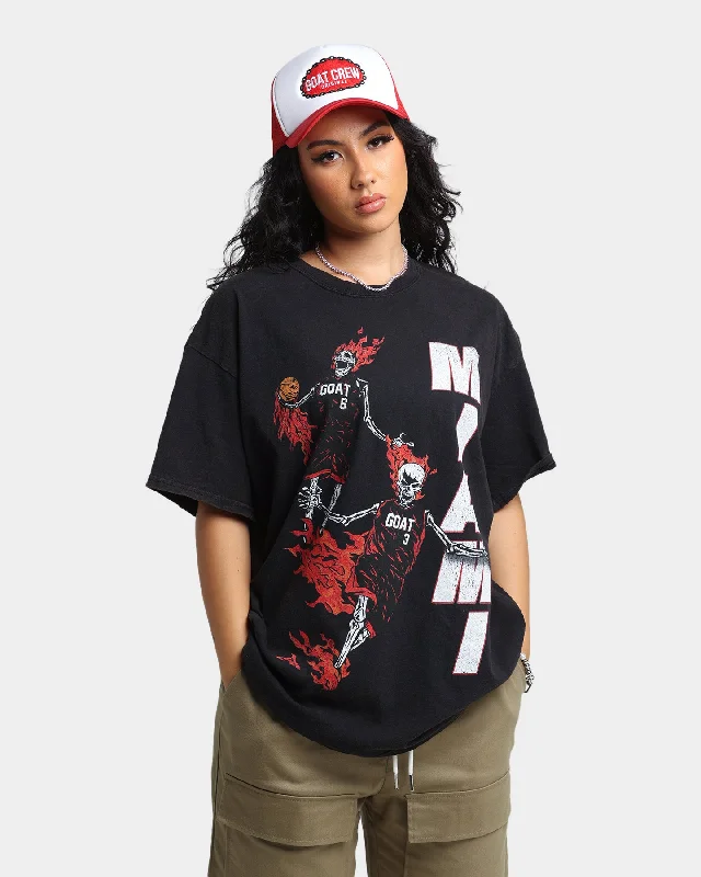 Goat Crew Team Miami Vintage T-Shirt Black Wash