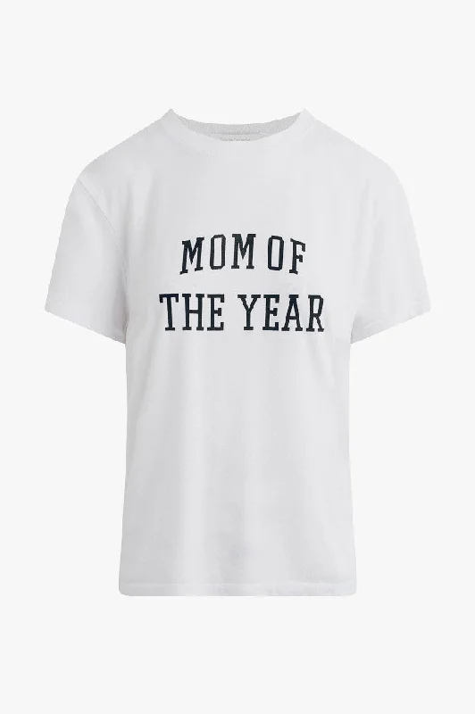 Favorite Daughter Mom Of The Year Classic Collegiate Tee in White