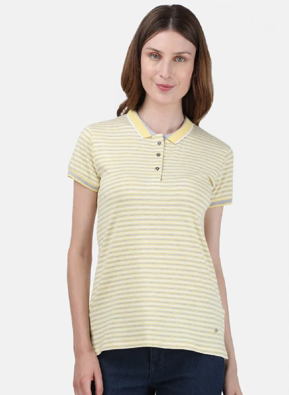 Womens Yellow Stripe T-Shirt