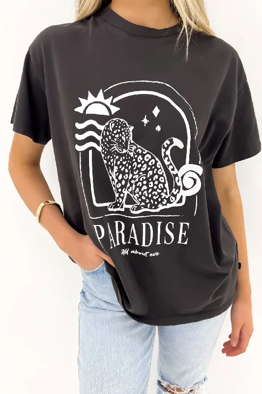 Paradise Found Standard Tee Washed Black