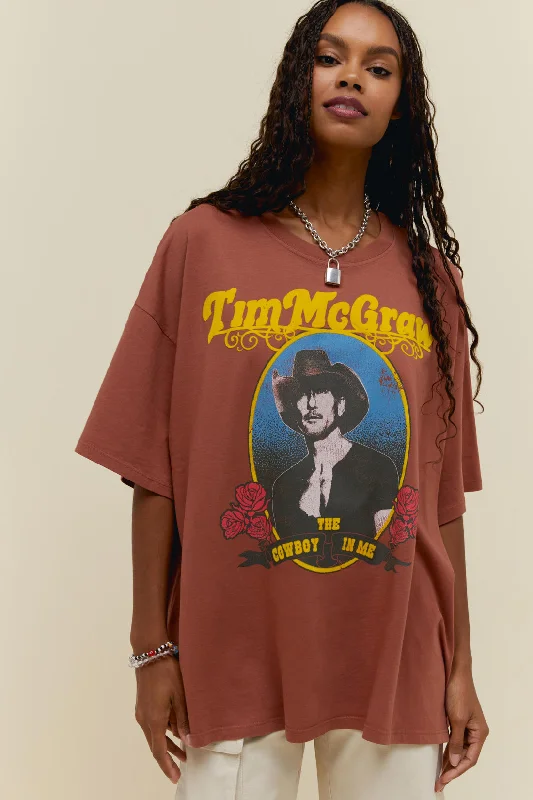 Daydreamer LA Tim Mcgraw Cowboy In Me Oversized Tee