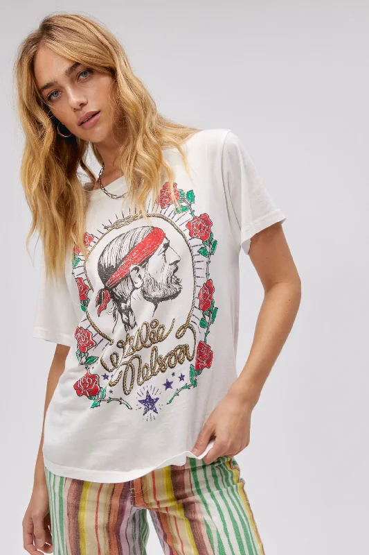 Daydreamer LA Willie Nelson Red Headed Stranger Boyfriend Tee