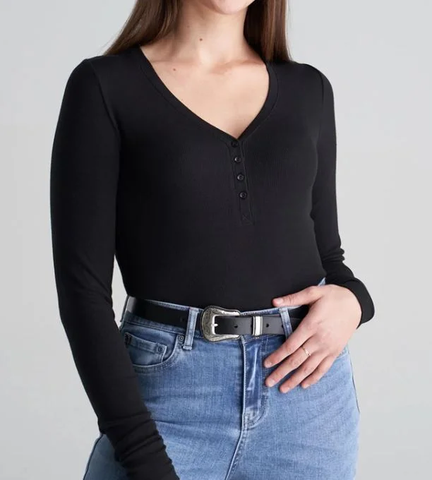 WOMEN'S LONG SLEEVE SHIRT WITH BUTTON