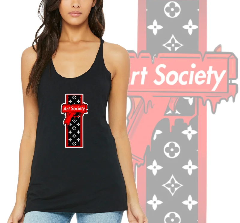 Art Society SUPER DRIP WOMENS TANK TOP BLACK