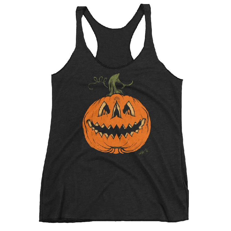 Grim Grinning Gourd Women's Racerback Tank