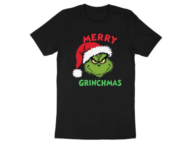 Merry Grinchmas Funny Grinch Christmas Holiday Themed Graphic T-Shirts