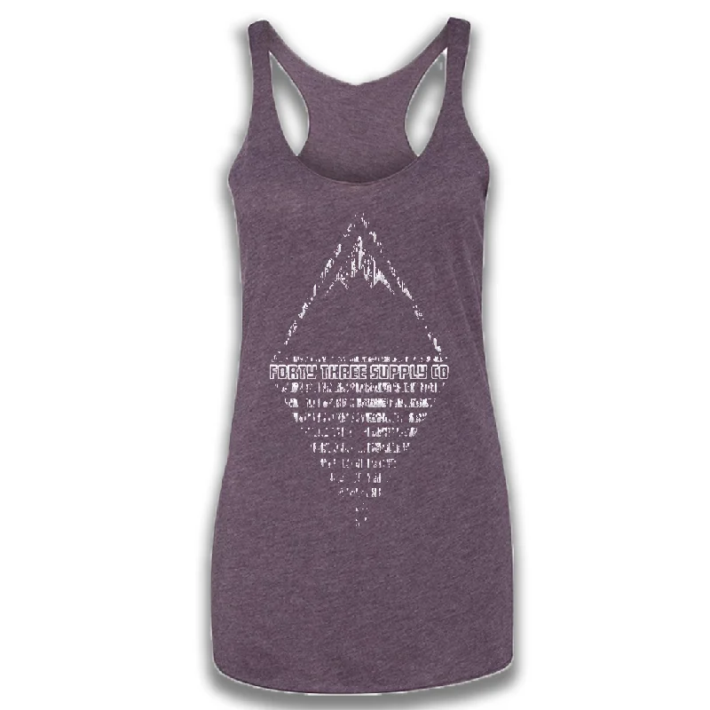 Triangle Mountain Reflection Purple Women's Tank