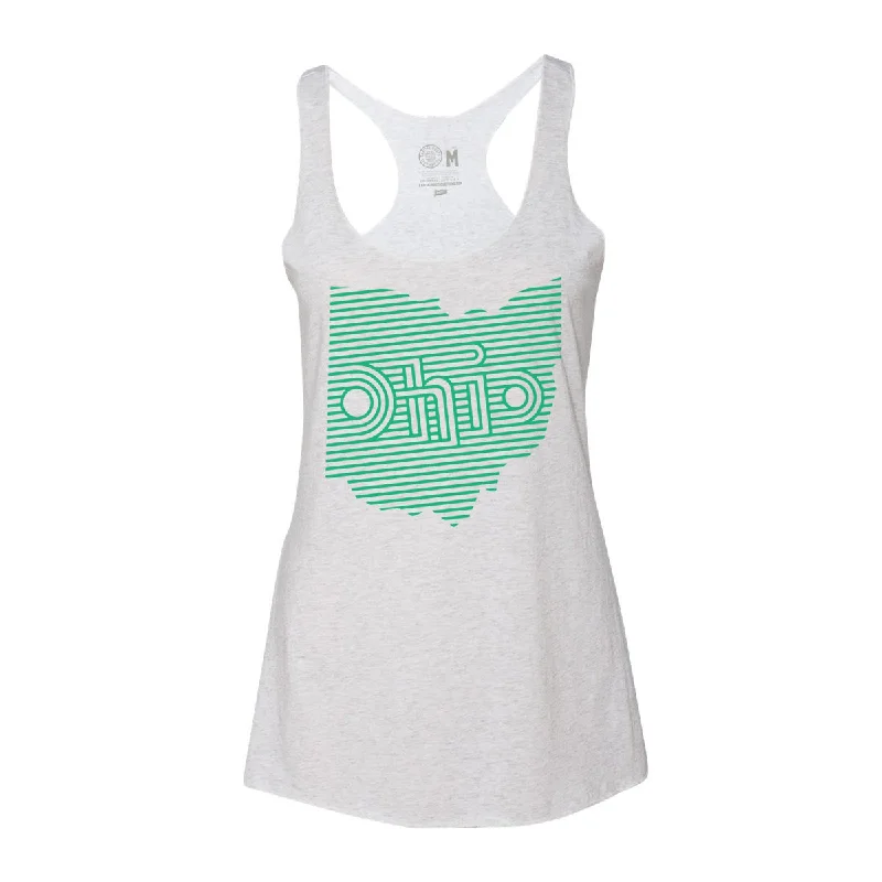 WOMEN'S OHIO RETRO LINES RACERBACK TANK / H. WHITE