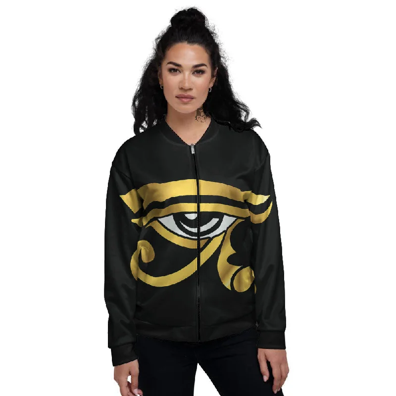 Amulet Eye Of Horus Print Women's Bomber Jacket