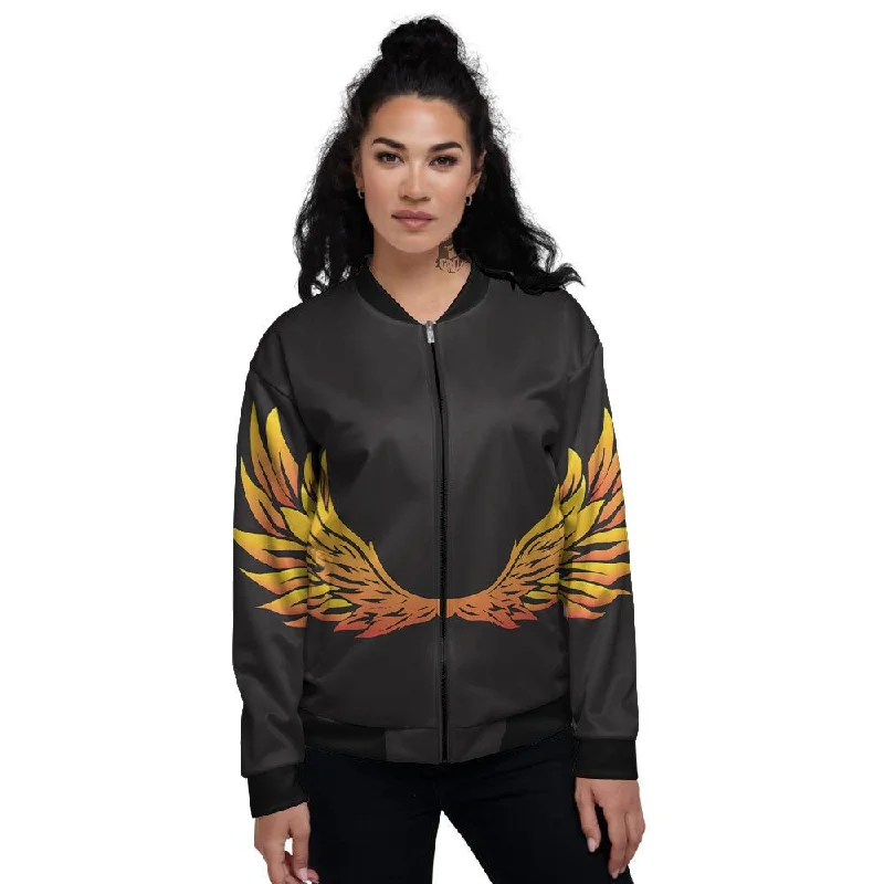 Angel Phoenix Print Women's Bomber Jacket