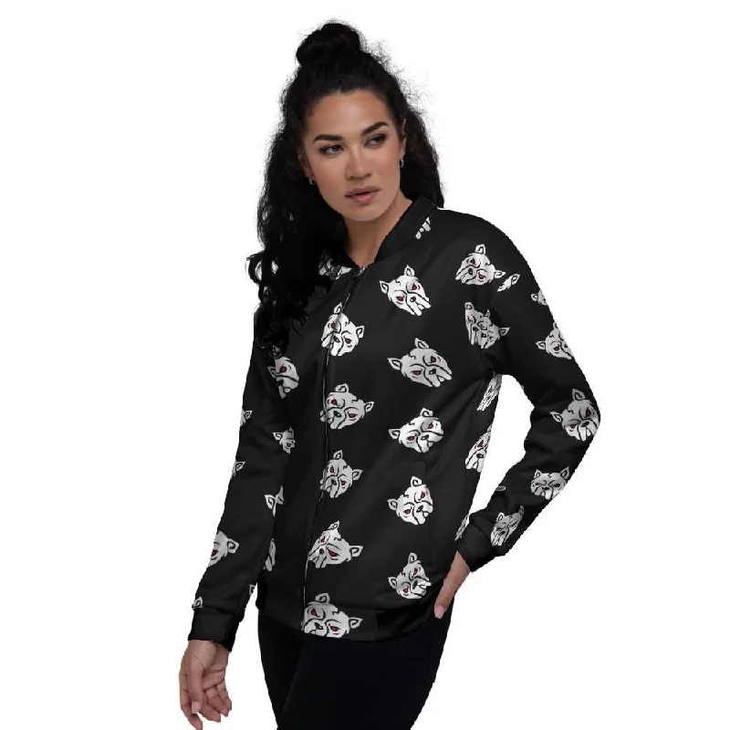 Angry Pitbull Women's Bomber Jacket