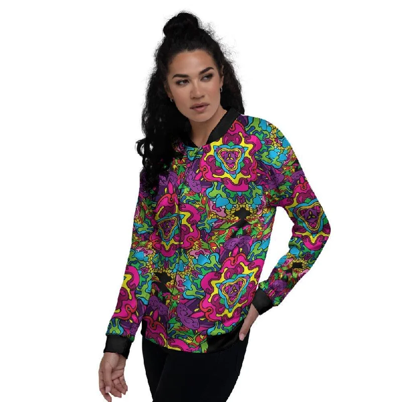 Animal Hippie Psychedelic Women's Bomber Jacket