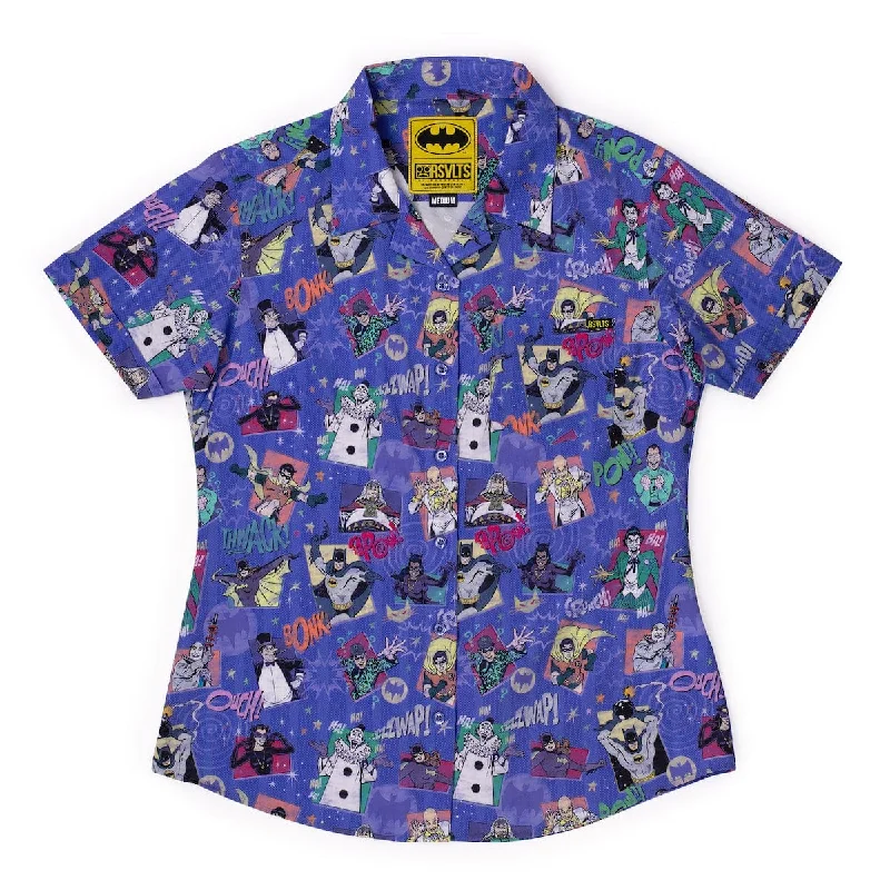 Batman™ 85th Anniversary "Kapow! Bonk! Thwack!" – Women's KUNUFLEX Short Sleeve Shirt