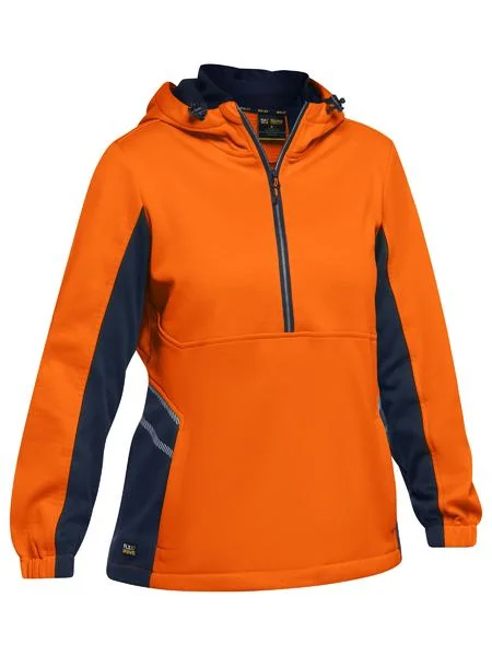 Bisley Womens Hi Vis Water Repellent Fleece Hoodie (BKL6571)