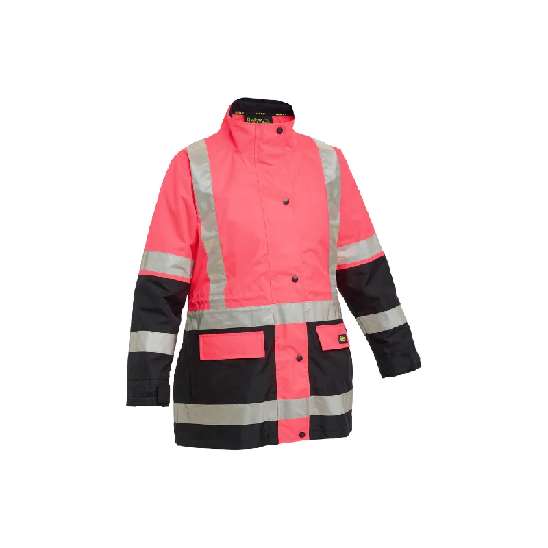 Bisley Womens Taped Hi Vis 5 in 1 Rain Jacket (BKL6975)