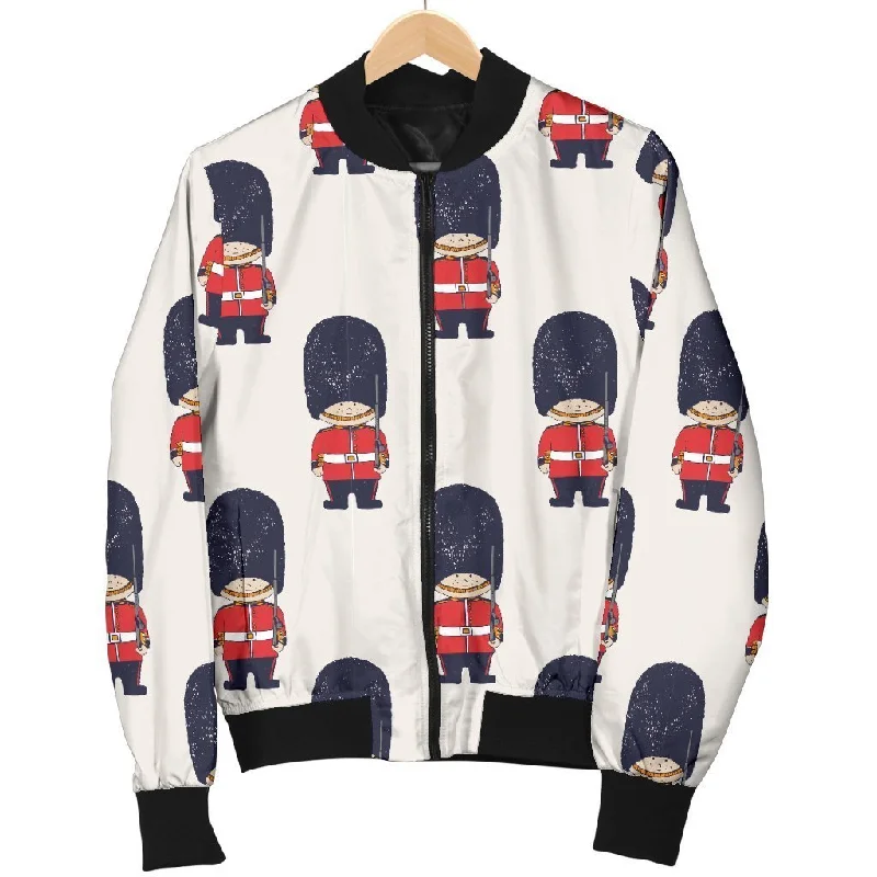 British Army Pattern Print Women Casual Bomber Jacket