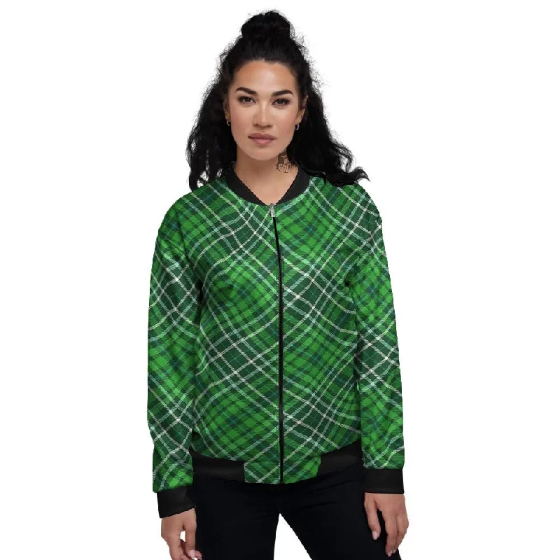 Buffalo St. Patrick's Day Print Pattern Women's Bomber Jacket