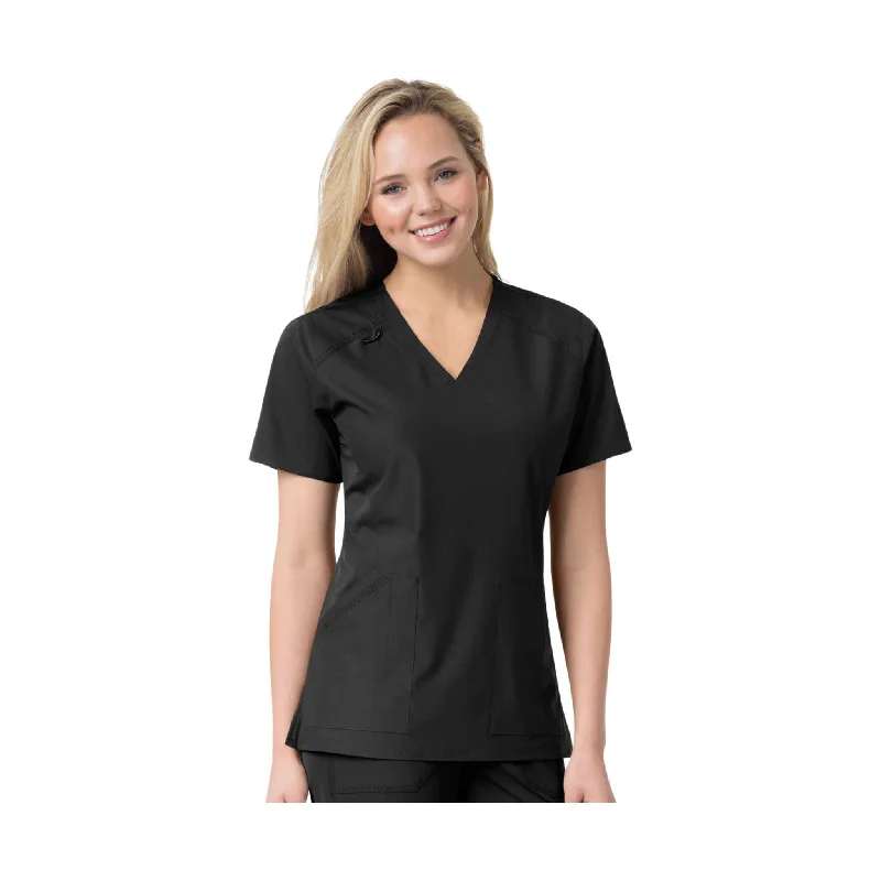 Carhartt Force Women's Liberty Multi Pocket V Neck Scrub Top - Black