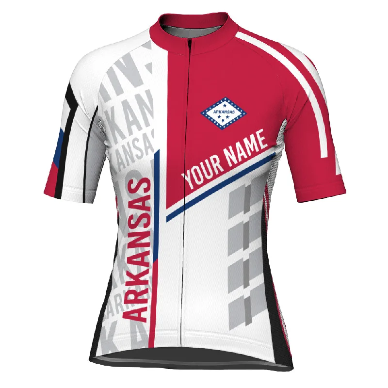 Customized Arkansas Short Sleeve Cycling Jersey for Women