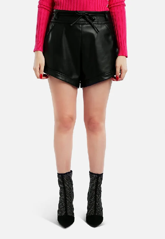 Faux Leather Shorts