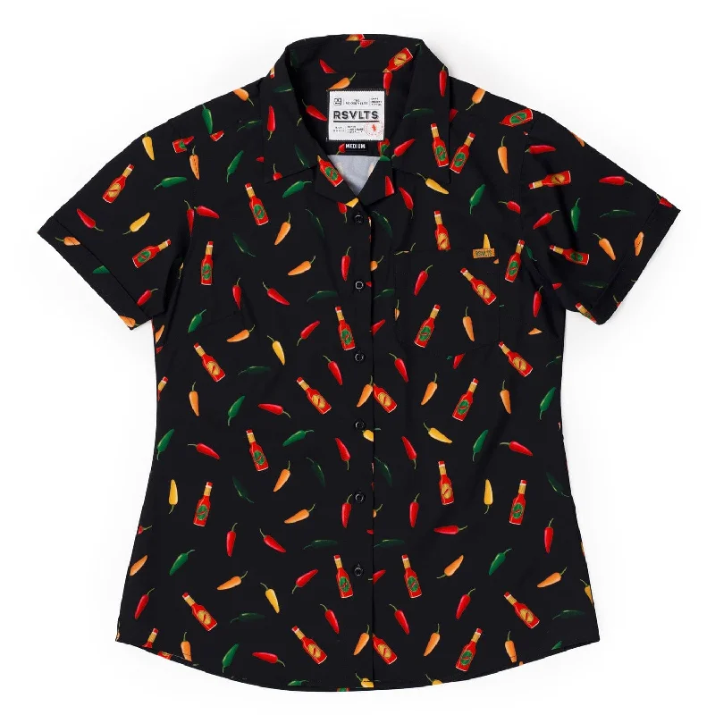 Chili Peppers & Hot Sauce – Women's KUNUFLEX Short Sleeve Shirt