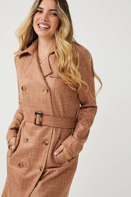 Madox Coat - Camel Print