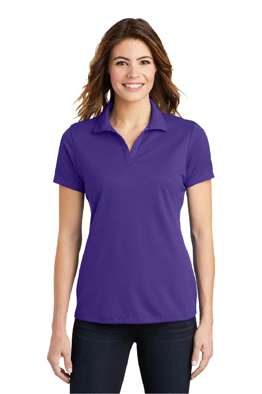 Sport-Tek Womens RacerMesh Moisture Wicking Short Sleeve Polo Shirt - Purple