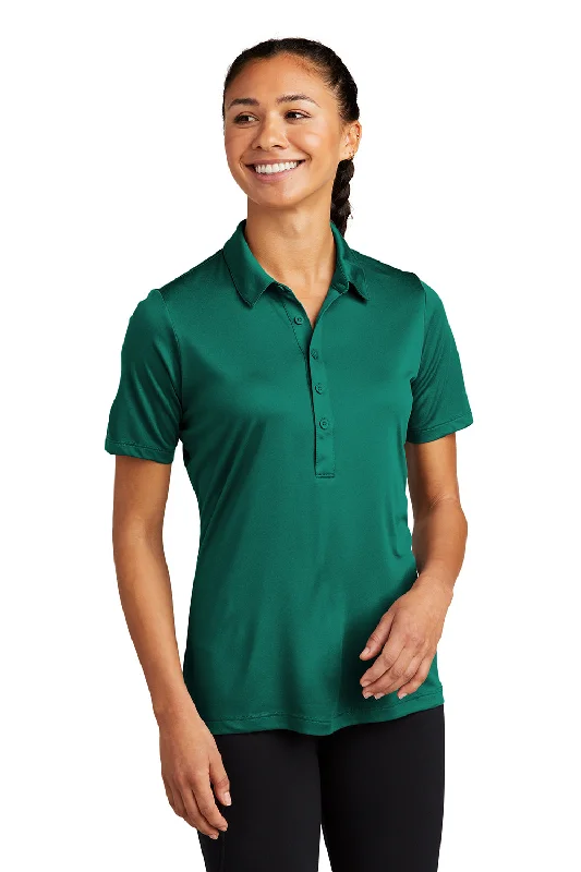 Sport-Tek Womens Moisture Wicking Short Sleeve Polo Shirt - Marine Green