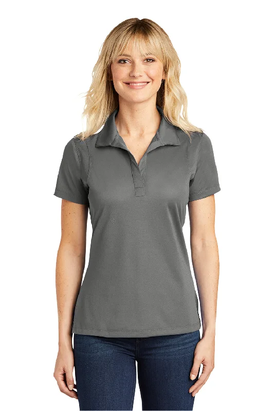 Sport-Tek Womens Sport-Wick Moisture Wicking Short Sleeve Polo Shirt - Concrete Grey