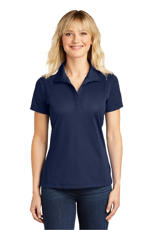 Sport-Tek Womens Sport-Wick Moisture Wicking Short Sleeve Polo Shirt - True Navy Blue