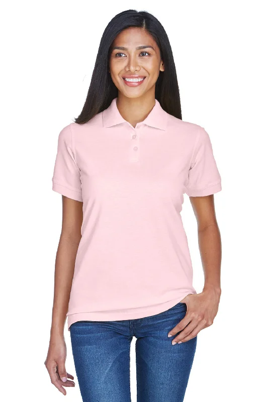 UltraClub Womens Classic Short Sleeve Polo Shirt - Pink