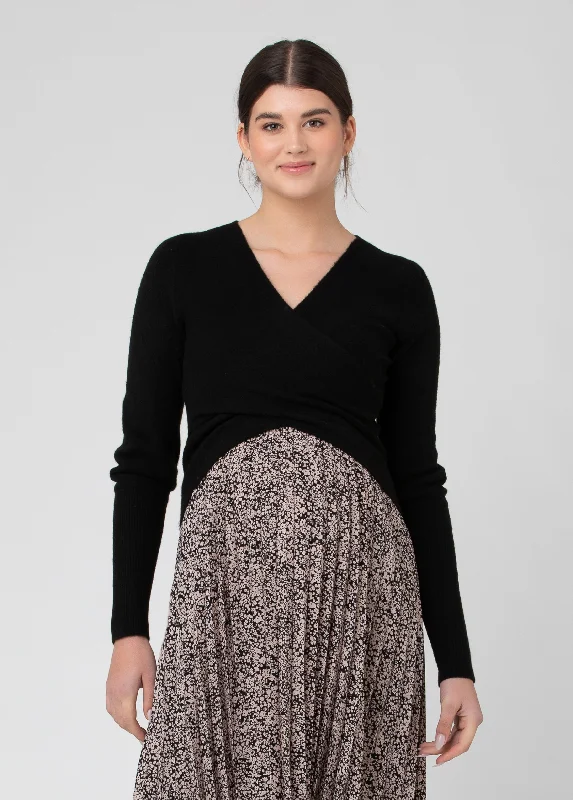 Ripe Maternity Willa Nursing and Maternity Sweater Black