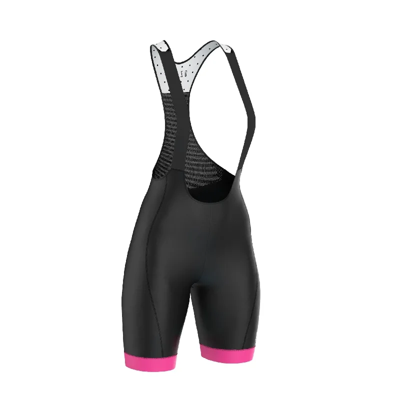 Women's Bib Shorts - White Polka Dot