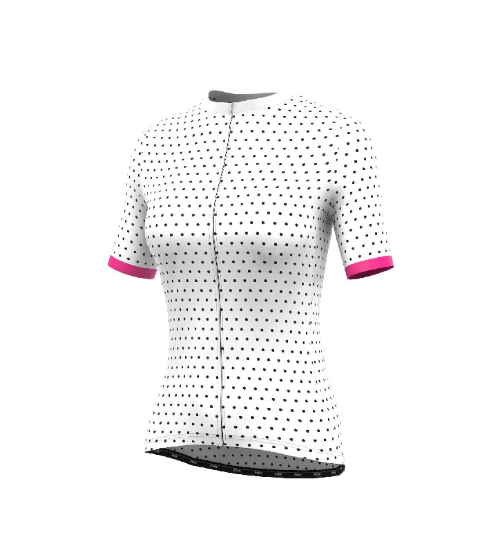 Women's Jersey - White Polka Dot