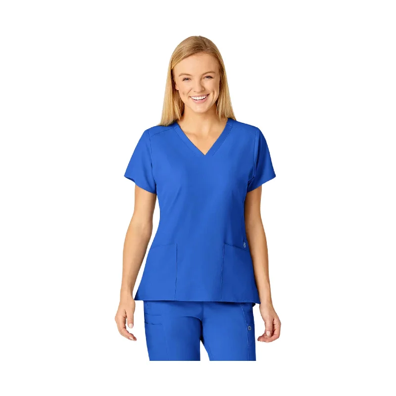 WonderWink Women's Flex Back Fashion V Neck Scrub Top - Royal