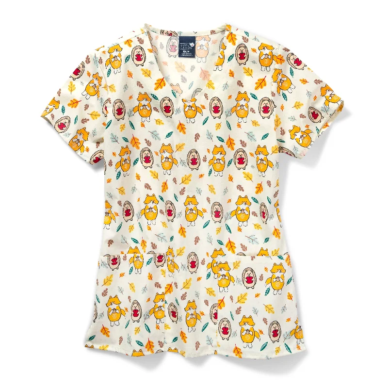 Zoe+Chloe Printed VNeck Scrub Top (Z12202)