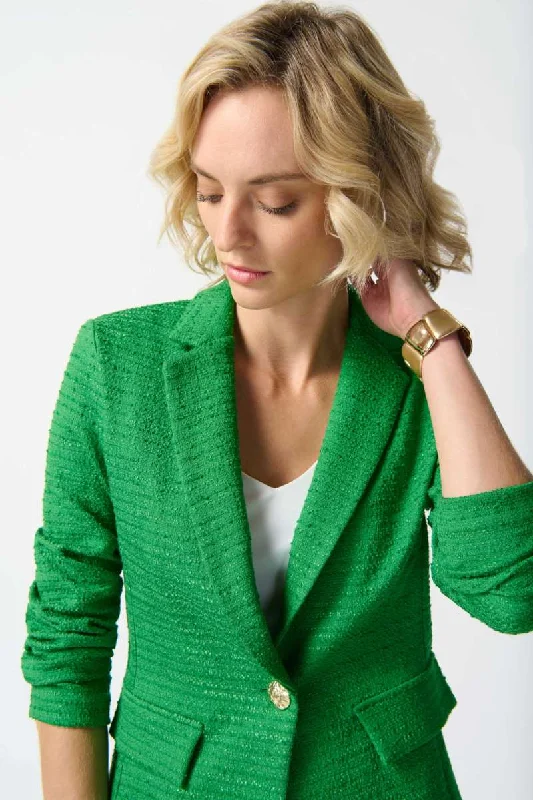 Bouclé Boxy Blazer in Island Green 242196 by Joseph Ribkoff