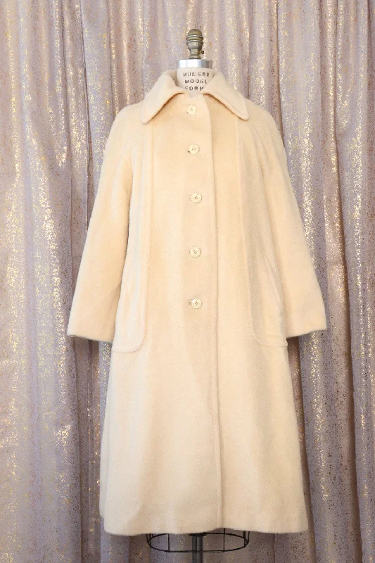 French Vanilla Mohair Flare Coat M/L