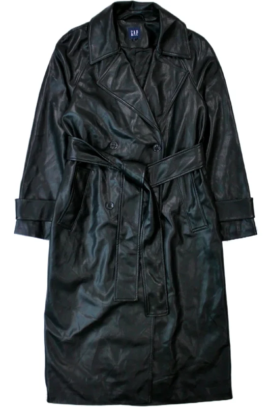 GAP - Leather Look Trench Coat