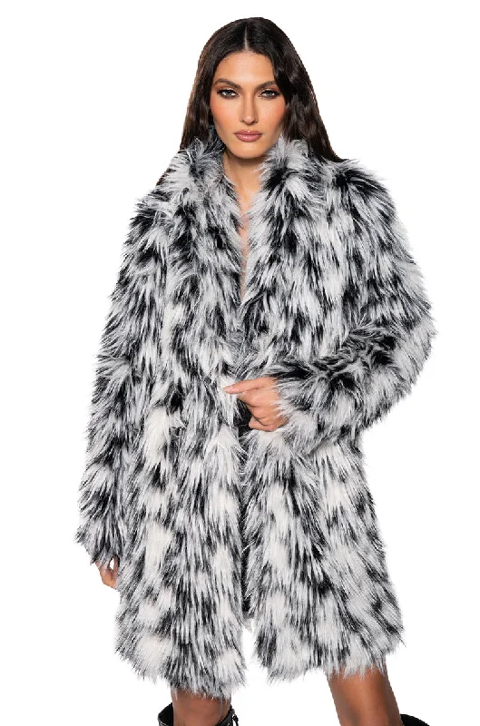 INTERSTELLAR MULTI FAUX FUR JACKET