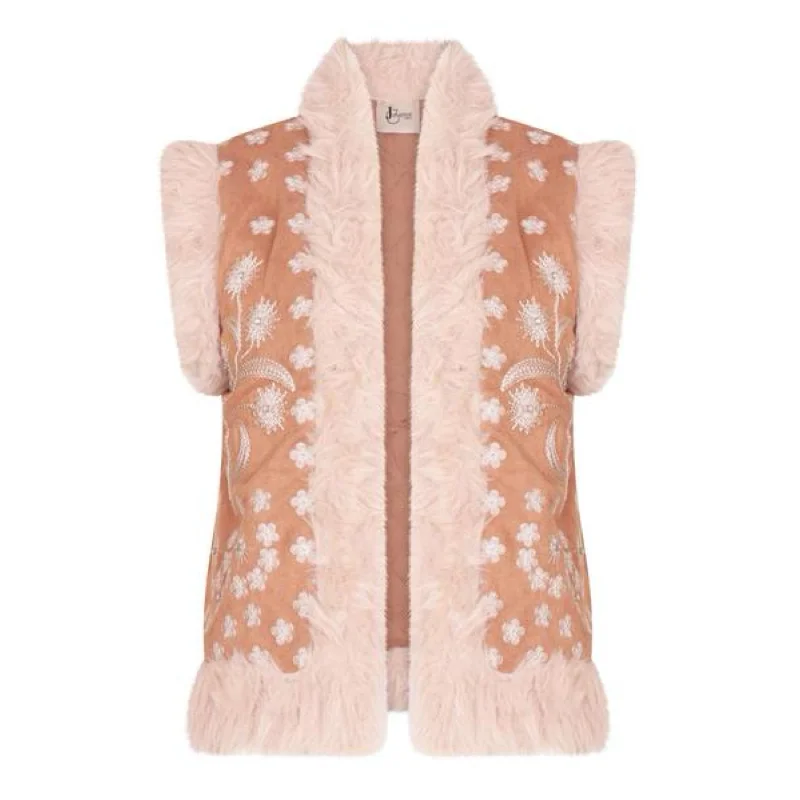 Faux Fur Gilet Natural