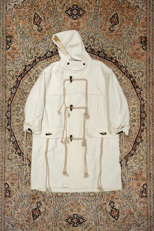 CORDED DUFFLE COAT (IVOLY WHITE)