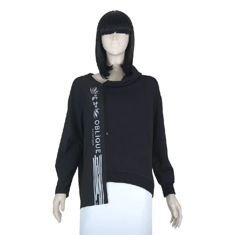 Oblique Women's Black Sweatshirt