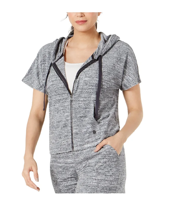 Ideology Women's Cropped Athletic hoodies, Charcoal Heather, S